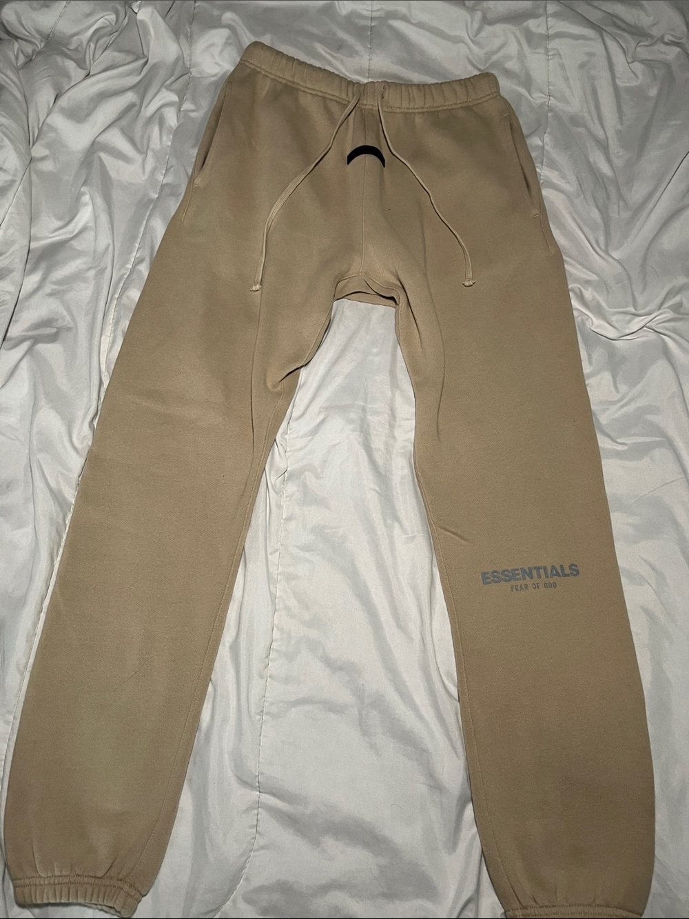 Essentials Tan Joggers with Drawstring
